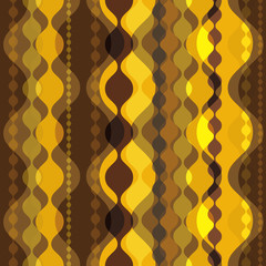 Wavy retro background. Seamless pattern.Vector. レトロパターン