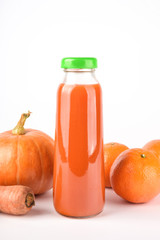 Pumpkin, carrot and orange juice. Pumpkin, carrot and orange juice. 