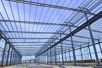 Fototapeta premium Steel structure workshop