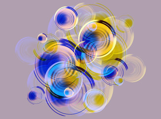 background of stylized bubbles
