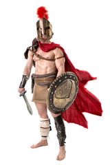Naklejka premium Ancient soldier or Gladiator