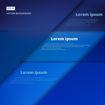 Abstract background with blue paper overlap layers, template for website, book, magazine, poster, brochure, leftlet, print, ad, vector