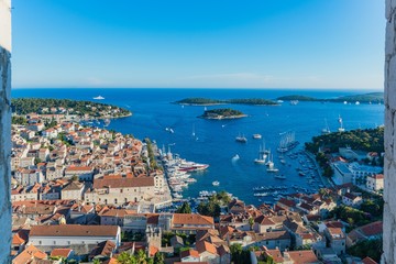 Fototapeta premium Beautiful view of the town of Hvar