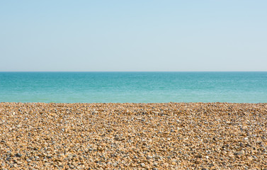 Beach and sea at Ferring, Worthing, England