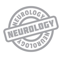 Neurology rubber stamp. Grunge design with dust scratches. Effects can be easily removed for a clean, crisp look. Color is easily changed.
