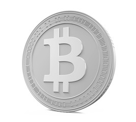 Silver Bitcoin Isolated