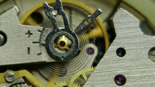 Old Stopwatch Clock Gears steel Mechanism