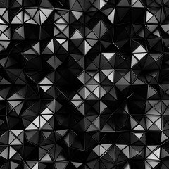 Dark metallic silver triangle pattern industrial background