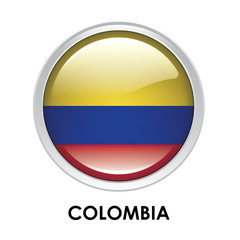 Obraz premium Round flag of Colombia
