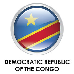 Round flag of Democratic Republic Of The Congo
