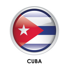 Round flag of Cuba