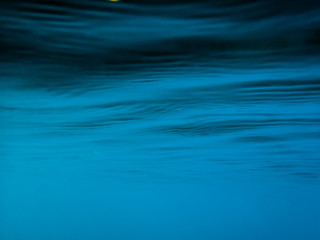 Underwater blue texture in ocean and waves.