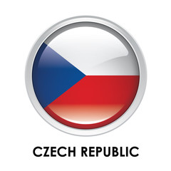 Round flag of Czech Republic