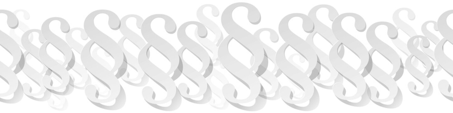 Paragraph white symbol paper banner on a white background.