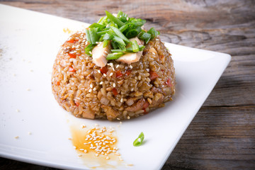 Fried rice with meat