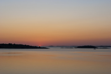 Fototapeta na wymiar Sunset in Swedish summer