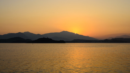 View Outside the Runway of Hong Kong International Airport 