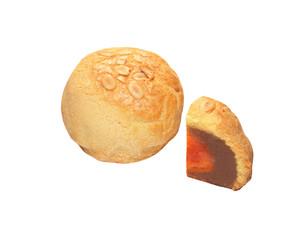 Shanghai lotus paste moon cake with single yolk