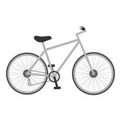 Grey Bicycle For Kids Isolated On A White Background.