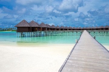 tropical Maldives island with beach