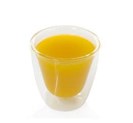 Pumpkin juice on white background