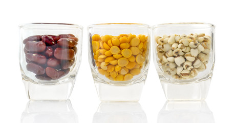 Nut on white background