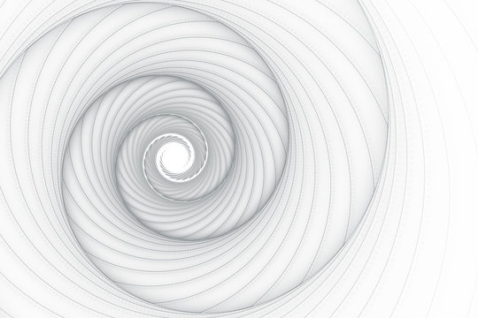 Abstract fractal spiral on a light gray background