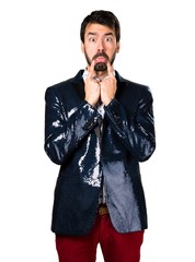 Fototapeta premium Sad man with jacket
