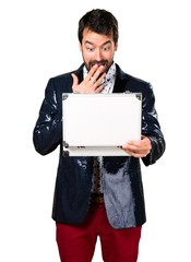 Man with jacket holding a briefcase