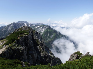 Fototapeta na wymiar 剣岳山頂