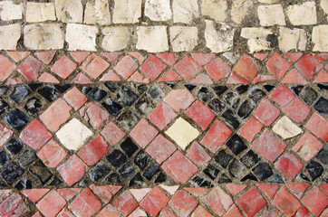 typical Portuguese "calcada" stone mosaic