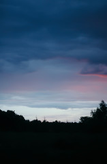 Fototapeta na wymiar Sunset in the countryside.