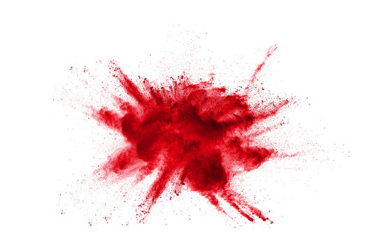 Abstract Design Of Red Powder Cloud