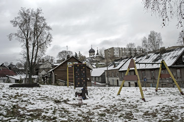 Old residential quarter of Vilnius, Lithuania