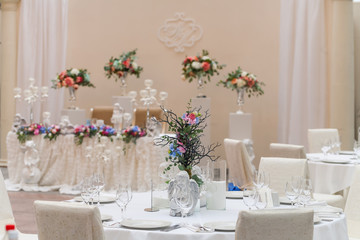 Decorations of the wedding hall