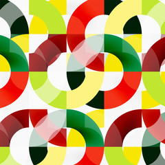 Obraz premium Colorful rings on grey background, modern geometric pattern design