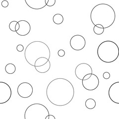 Seamless black and white pattern texture with circles