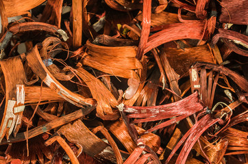 Closeup of copper wire, concept of industry development and market of raw materials