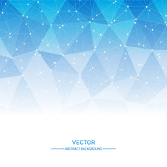 Concept network. Abstract background with connected line and dot.