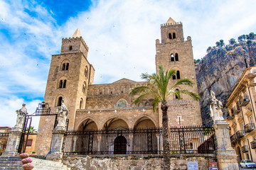 Fototapeta na wymiar The Cathedral of Cefalù, Sicily, Italy.