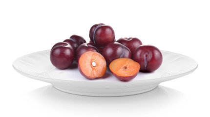 white plate on white background