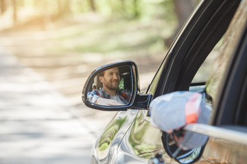 Travel by car family trip together vacation