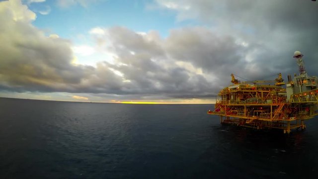 offshore sunset time lapse