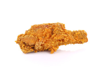 Golden brown fried chicken drumsticks