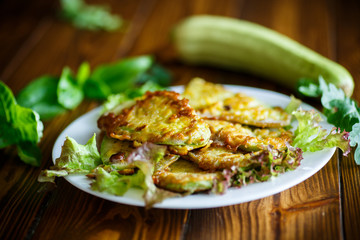Zucchini fried in batter