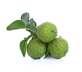 Bergamot fruit on a white background