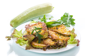 Zucchini fried in batter