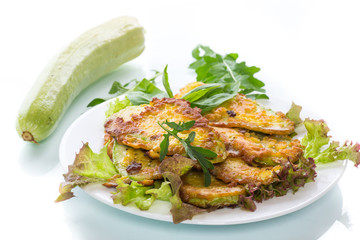 Zucchini fried in batter
