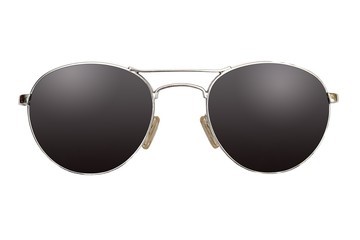 Fototapeta premium Fashionable sunglasses on a white background for applying on a portrait