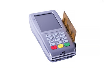 Card reader isolated on white